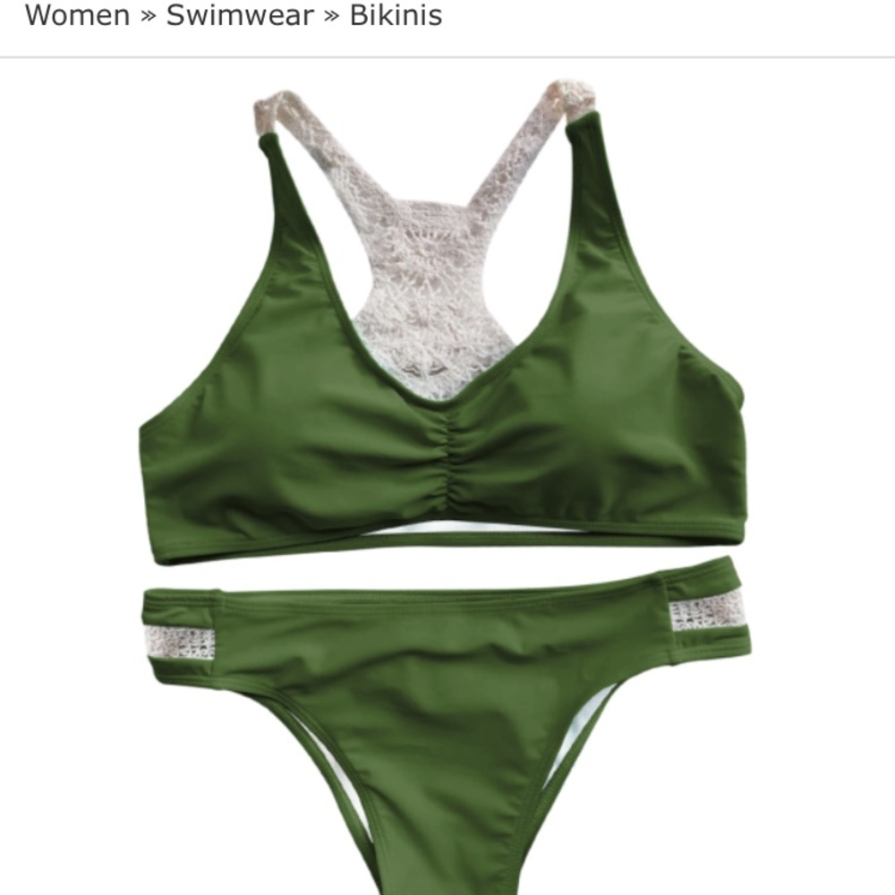 Green swim suit bikini
